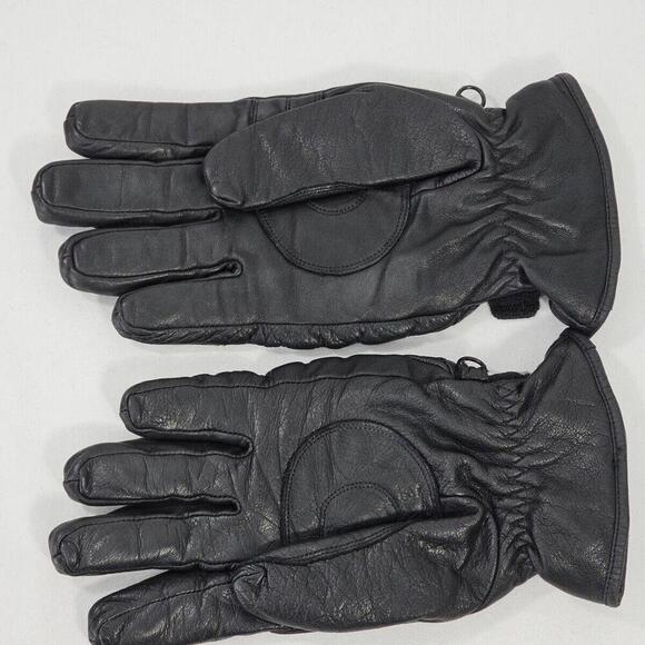 Olympia Black Leather Motorcycle Riding Gloves Mens Size Small - Picture 2 of 7